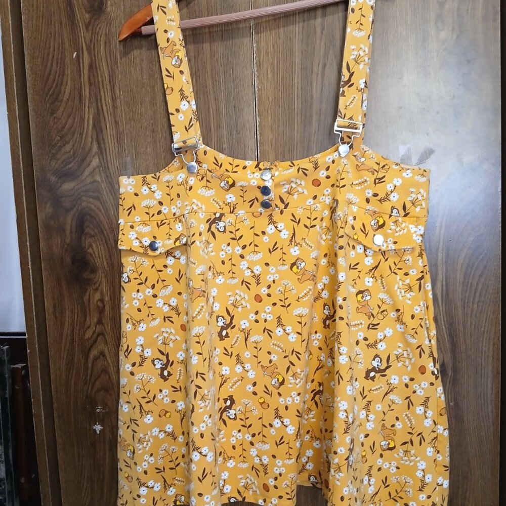 Disney Chip 'N Dale Fall Floral Suspender Skirt Plus Size